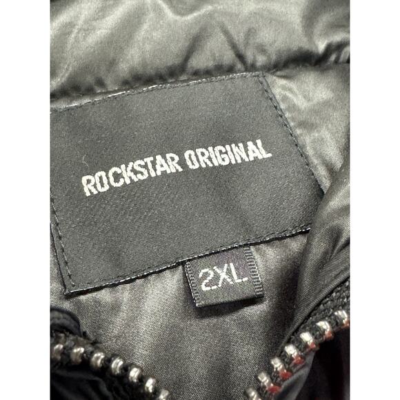 Rockstar Original Men's Izzy Graphic Full Zip 2XL Puffer Jacket Streetwear Punk - Picture 2 of 16